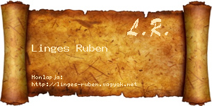 Linges Ruben névjegykártya